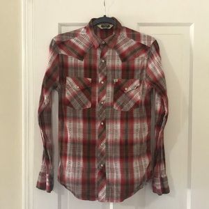 Salt valley western shirt / red plaid